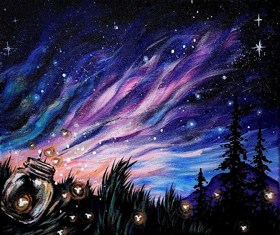 Galaxies & Fireflies, a PAINT & SIP EVENTS with Lisa, Littleton Studio