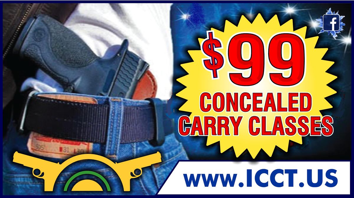 16 Hour Concealed Carry Class Saturday & Sunday 900 A.M. to 600 P.M