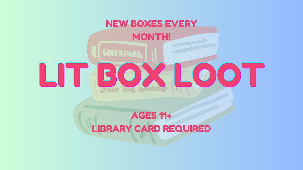 Teen Lit Boxes, Three Rivers Public Library, 12 February to 29 February ...