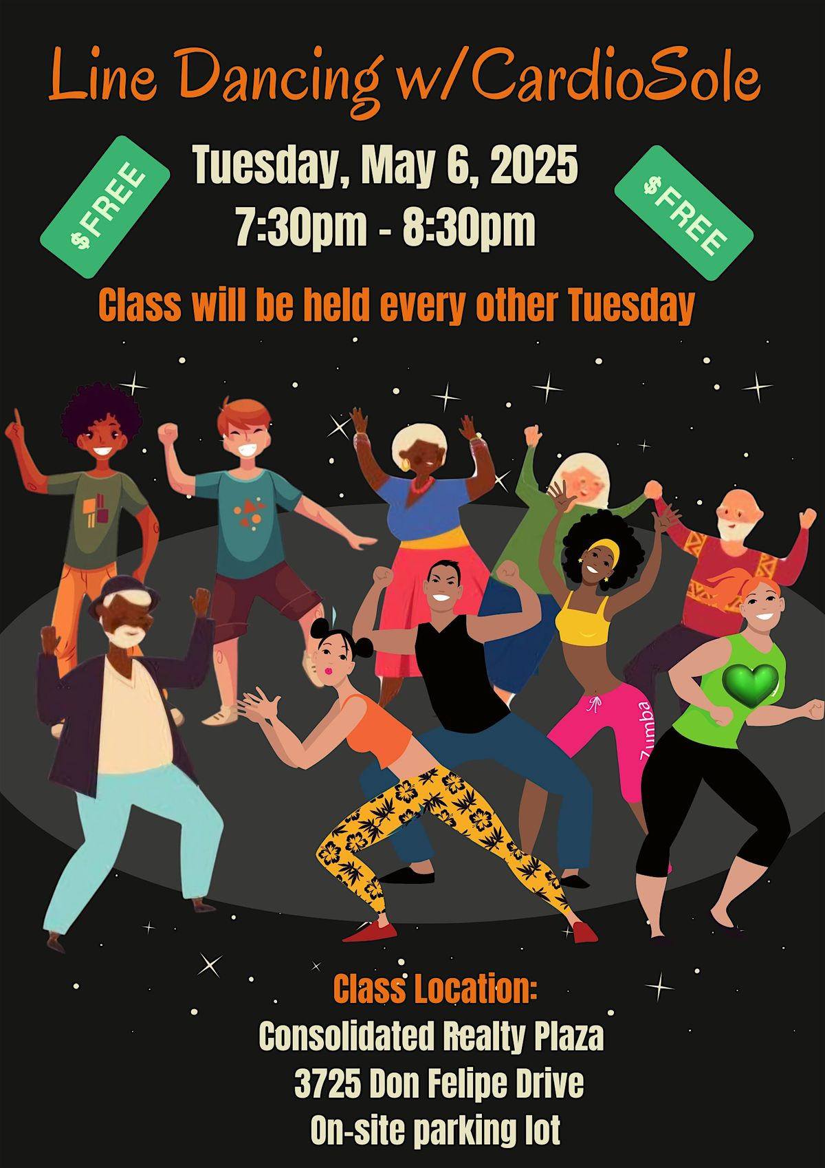 Line Dancing With Cardiosole (FREE), 9 December | Event in Los Angeles | AllEvents