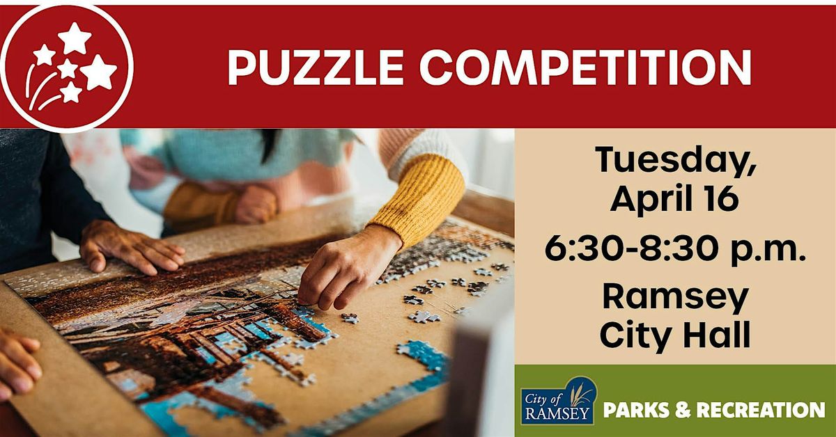 Puzzle Competition, Ramsey City Hall, 16 April 2024 AllEvents.in