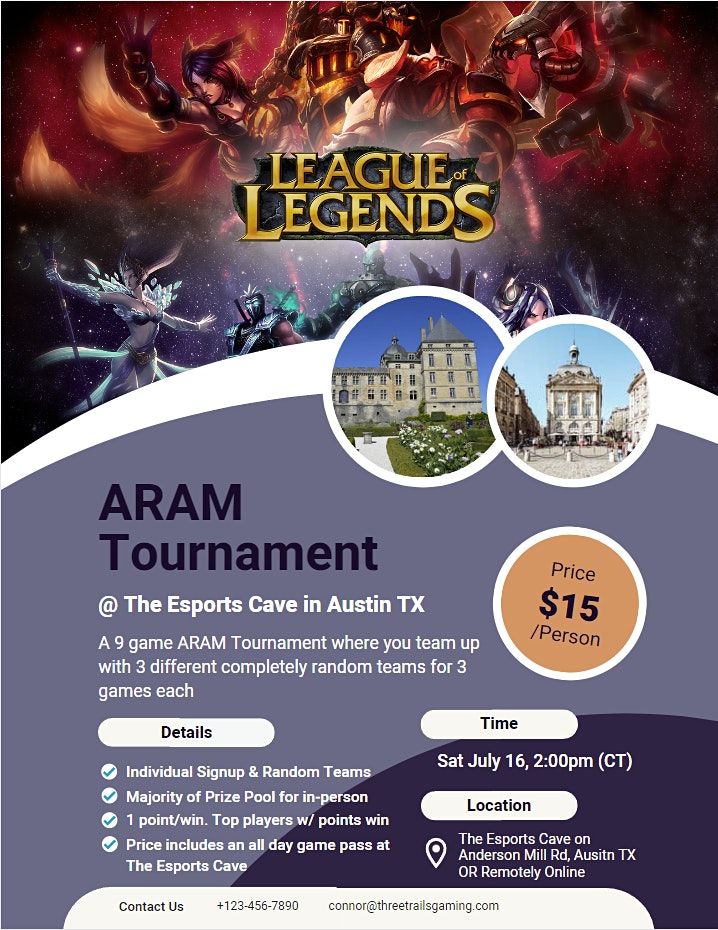 TEC League of Legends ARAM tournament, The Esports Cave, Austin, July