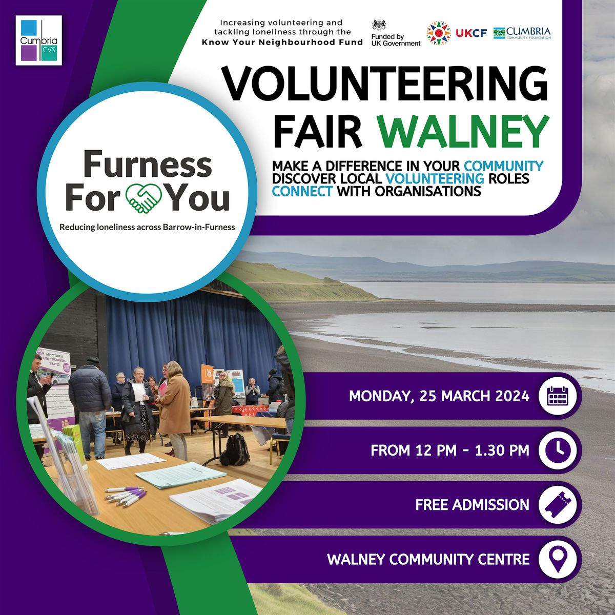 Furness For You Volunteering Fair, Walney Community Centre, 25 March