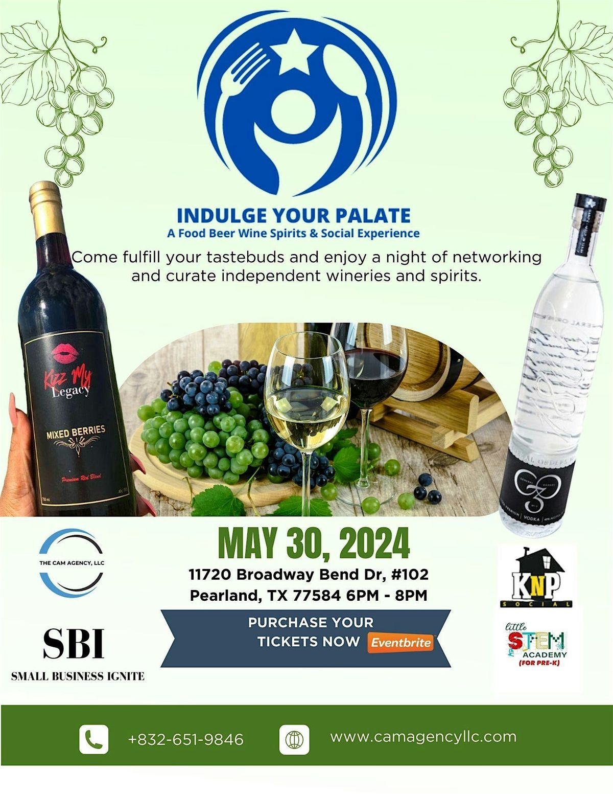 Indulge Your Palate ( A Food, Beer, Wine and Spirits Tasting) KNP
