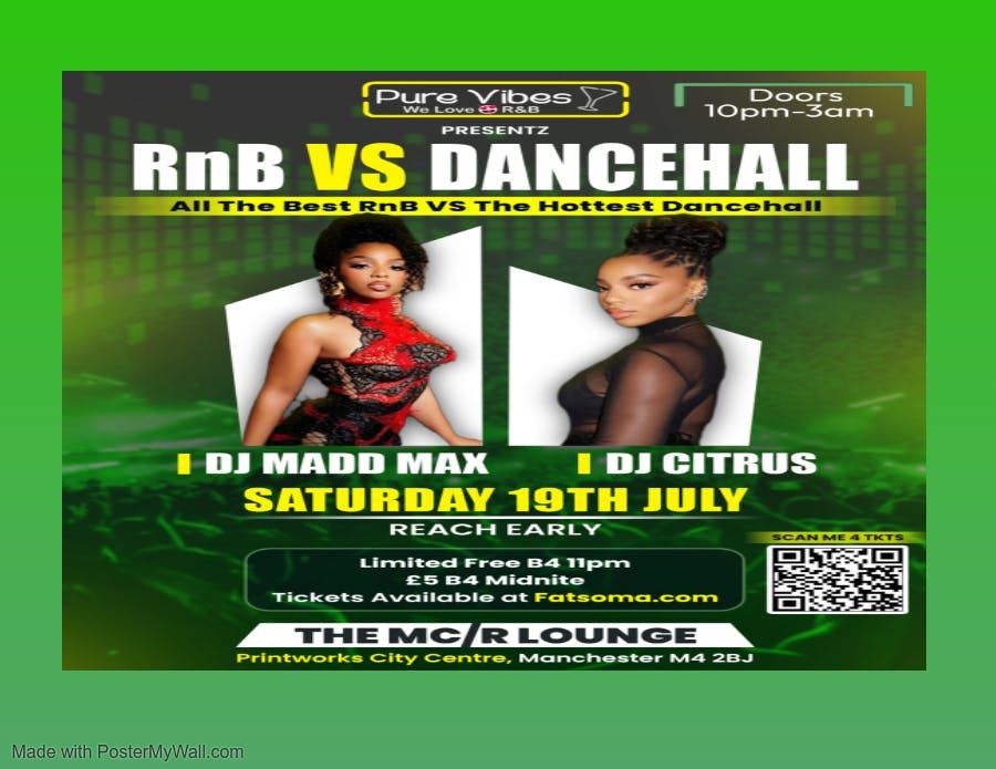 RnB Vs Dancehall Saturday 19th July @ M/CR Lounge, 19 July | Event in Manchester | AllEvents