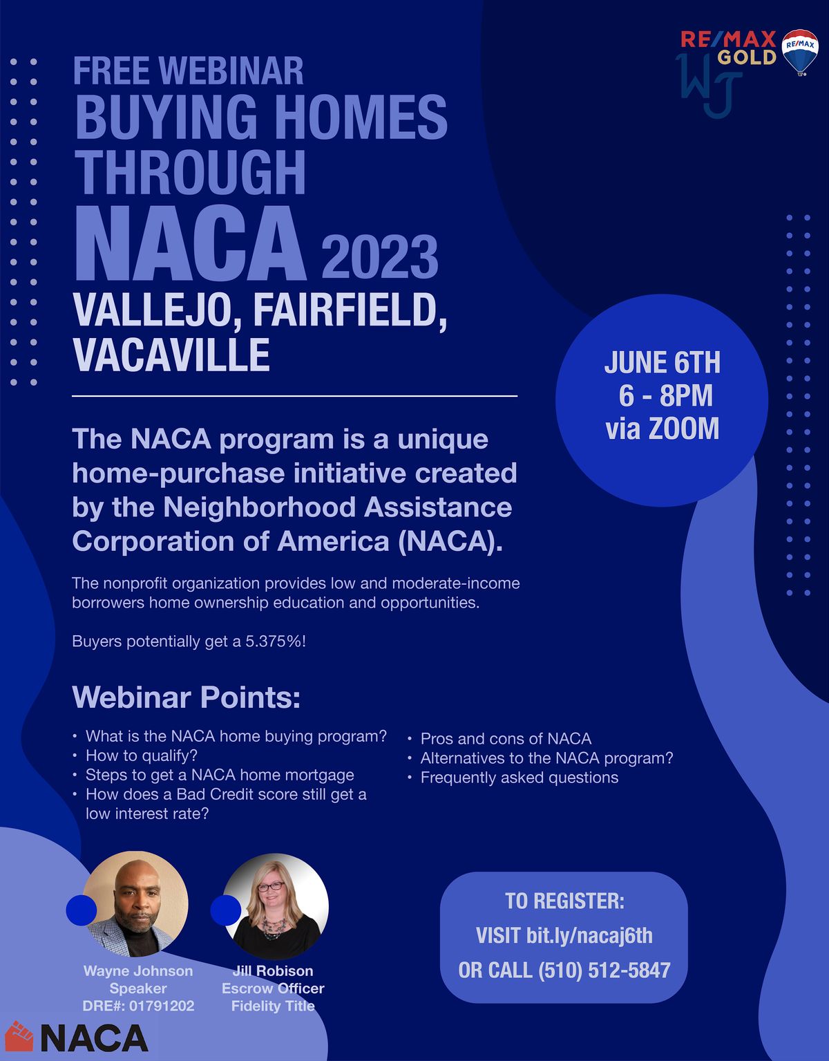 Buying Homes through NACA Vallejo, Fairfield and Vacaville, June 6