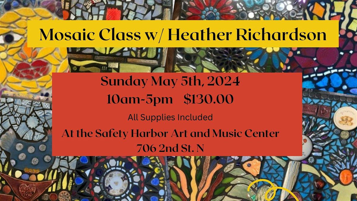 Mosaic Class with Heather Richardson, Safety Harbor Art And Music