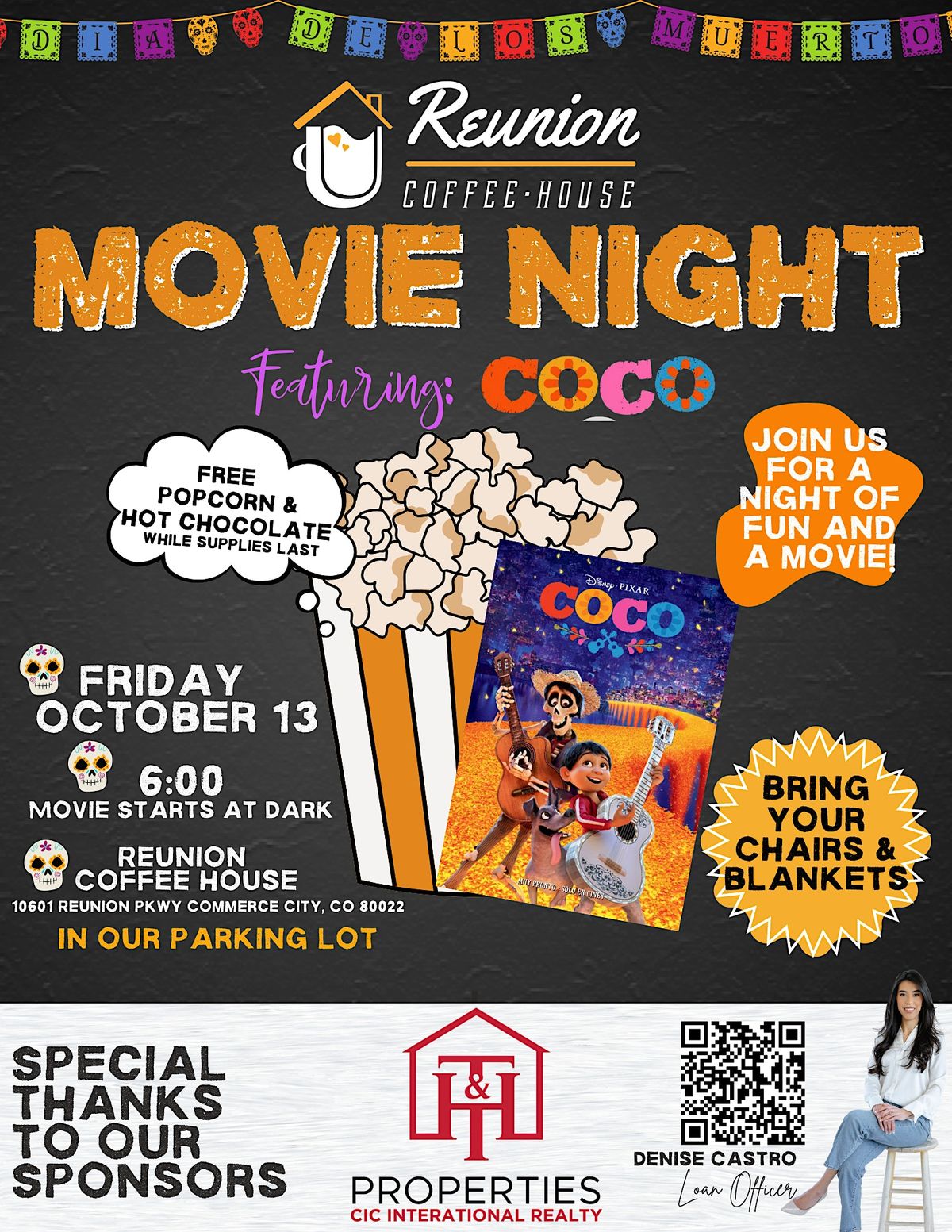 CoCo Movie Night Reunion Coffee House, Reunion Coffee House, Commerce