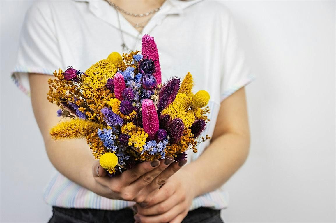 Create a beautiful handtied dried flower bouquet, Between Two Thorns