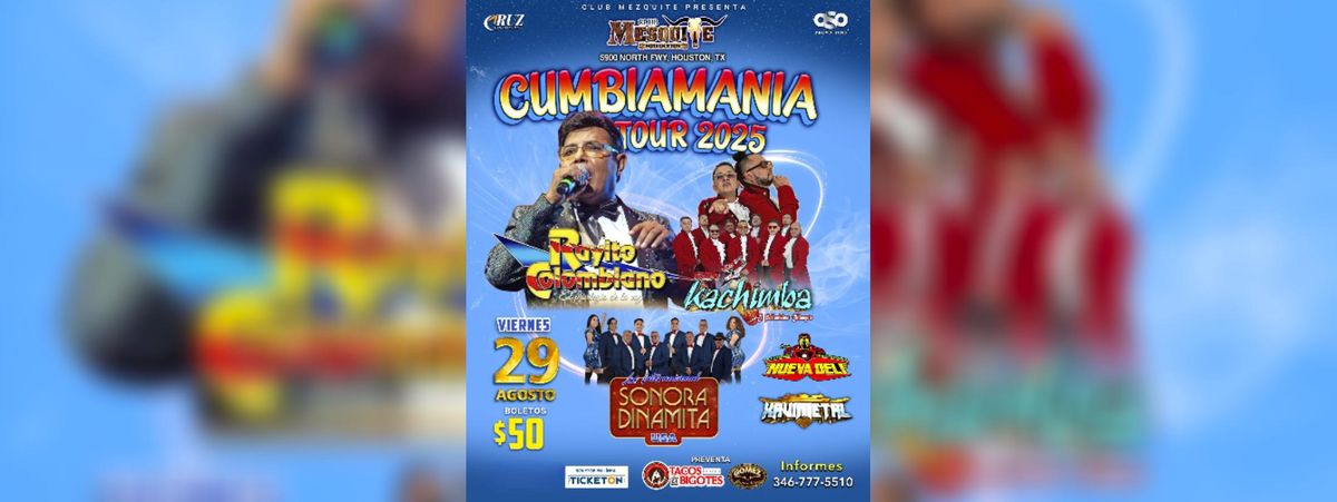 CUMBIAMANIA TOUR 2025 EN HOUSTON, 29 August | Event in Houston | AllEvents
