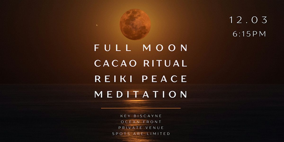 Full Moon Release Ritual with Cacao, Reiki & Sound Bath by the Ocean, 3 December | Event in Key Biscayne