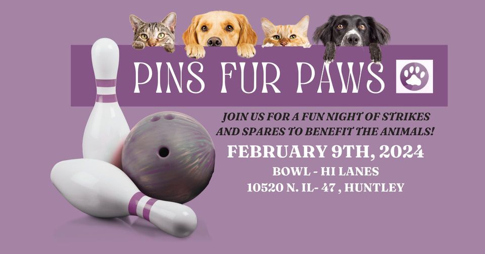 Pins Fur Paws, BowlHi Lanes, Algonquin, February 9 2024 AllEvents.in