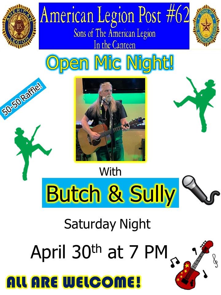 Open Mic Night with Scott & Sully, American Legion Post 62, North