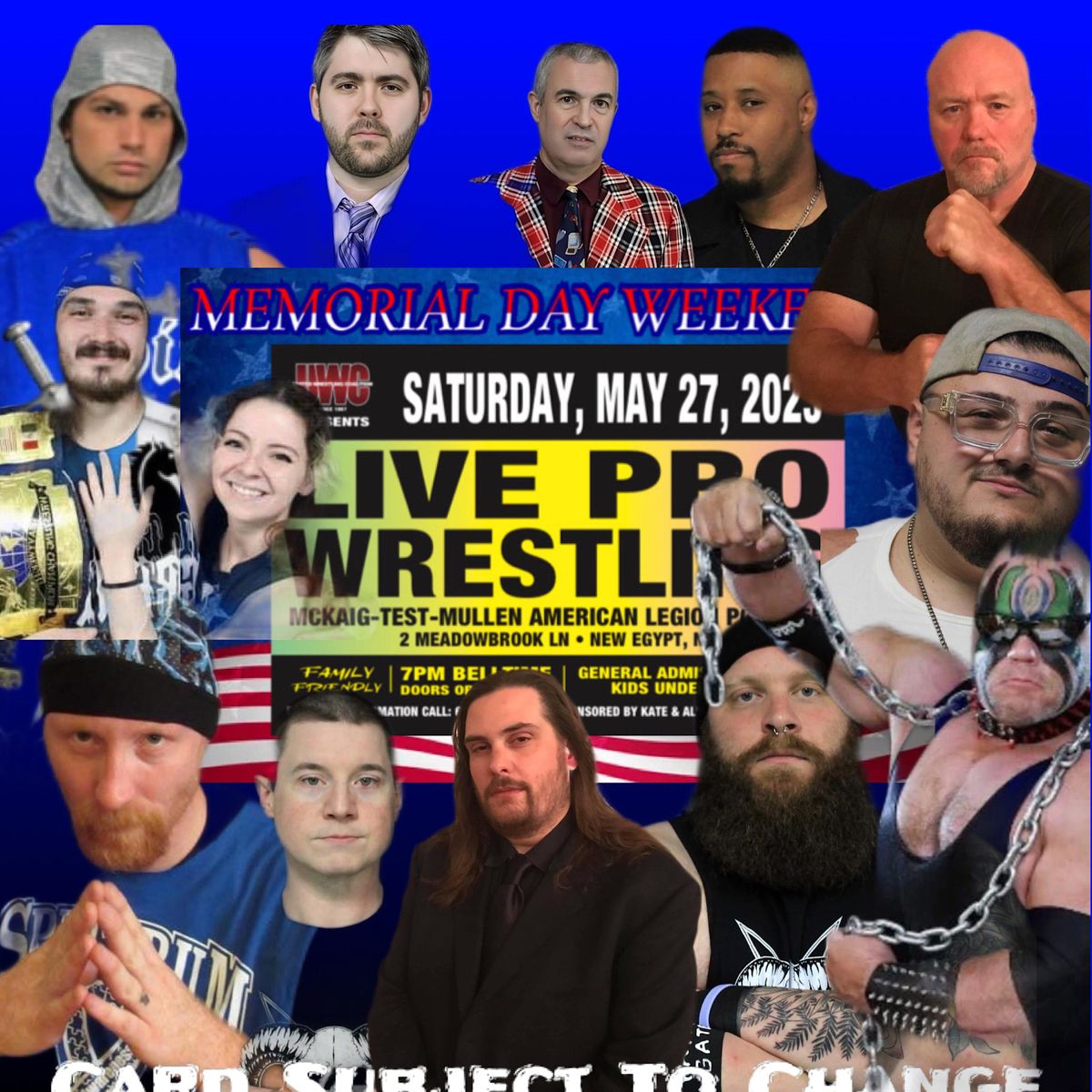 UWC May 27, 2023 American Legion New Egypt NJ, American Legion
