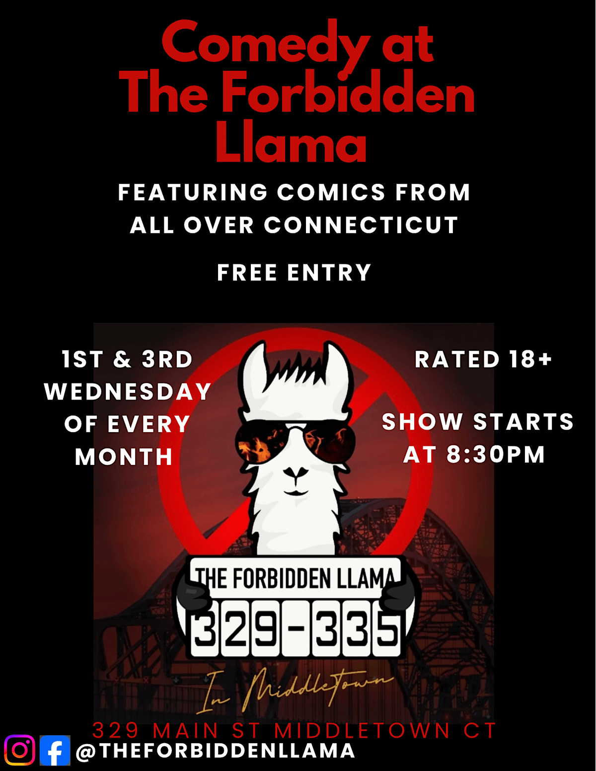 Comedy at The Forbidden Llama | Event in Middletown | AllEvents