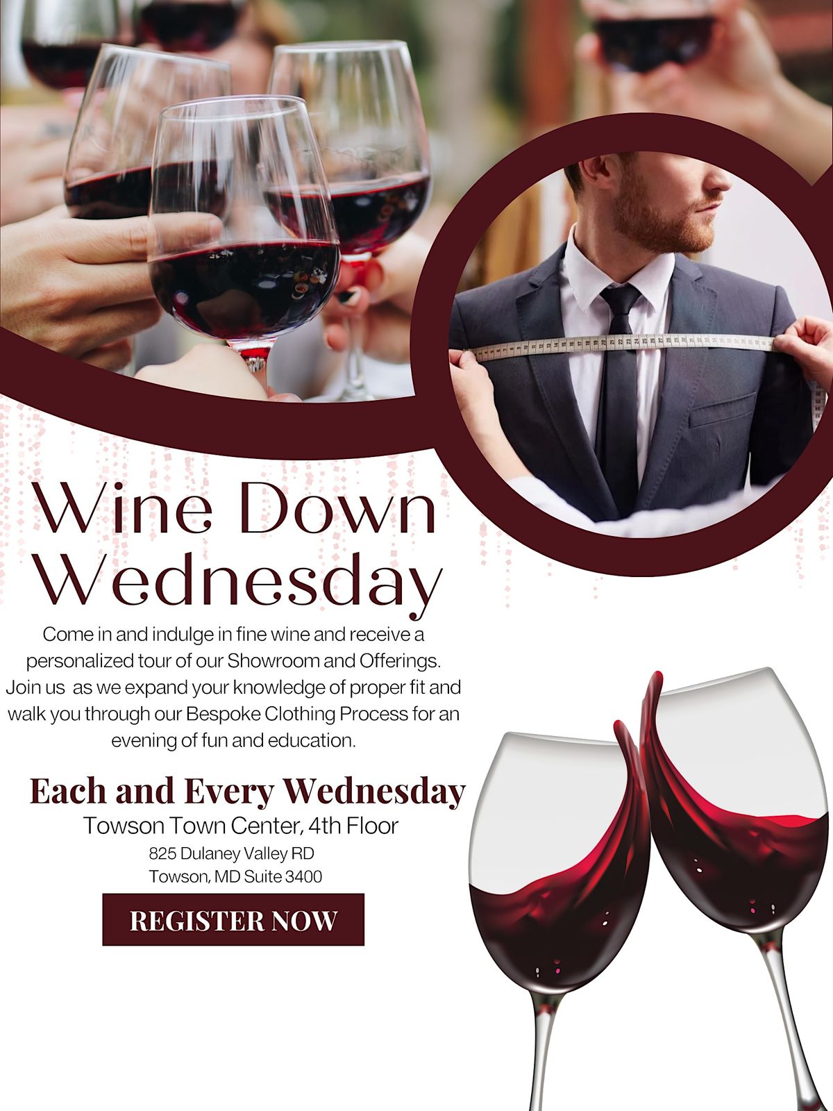 Wine Down Wednesday at Branded Bespoke, 825 Dulaney Valley Rd, Towson