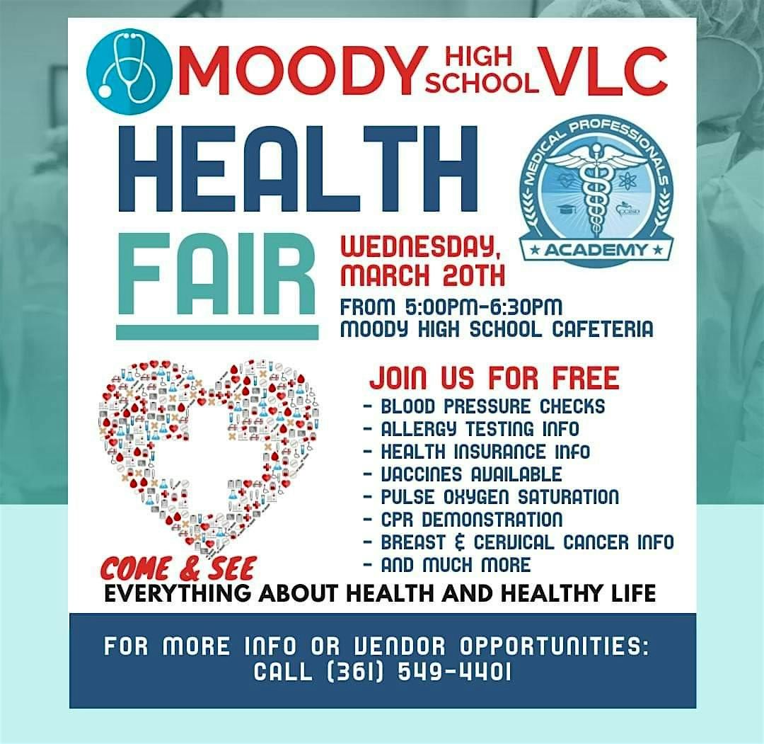 Moody High School Health Fair 2024, 1818 Trojan Dr, Corpus Christi, 20 March 2024 AllEvents.in