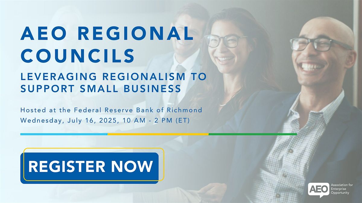 Leveraging Regionalism to Support Small Business: Mid-Atlantic Convening, 16 July | Event in Richmond | AllEvents