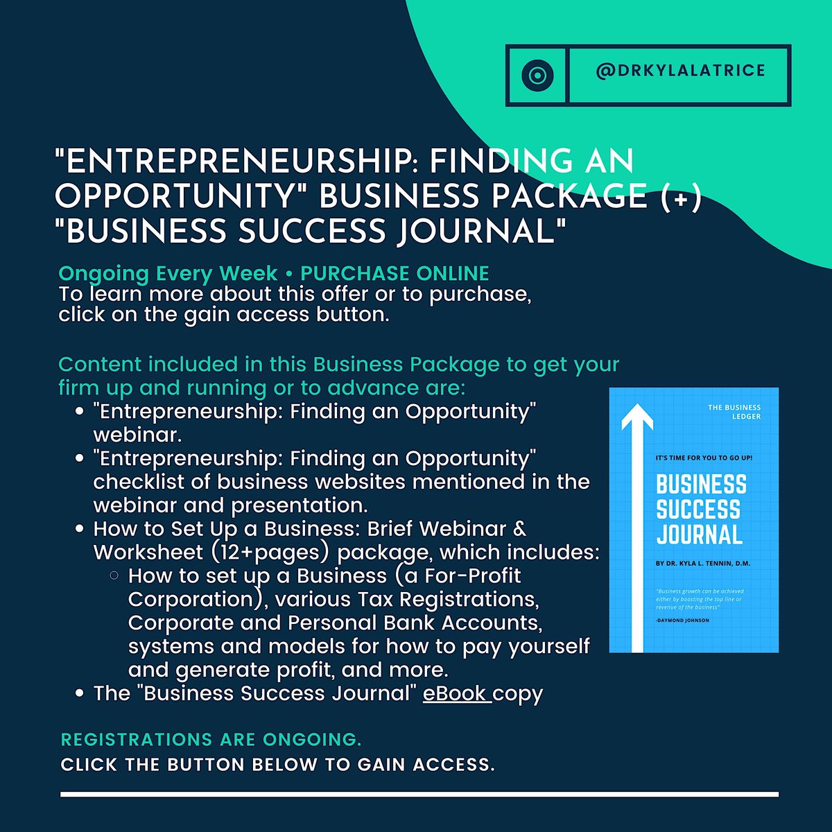 Entrepreneurship Finding an Opportunity! (Business Package) + BSJ