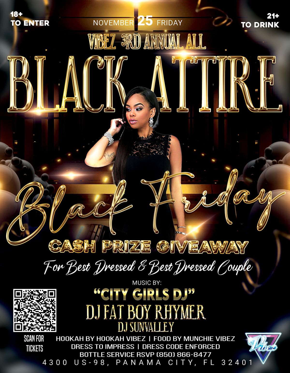 The 3rd Annual Black Attire Black Friday, Vibez, Panama City, November