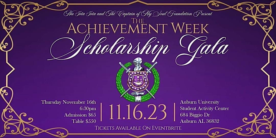 Achievement Week Scholarship Gala, Student Activities Center, Biggio