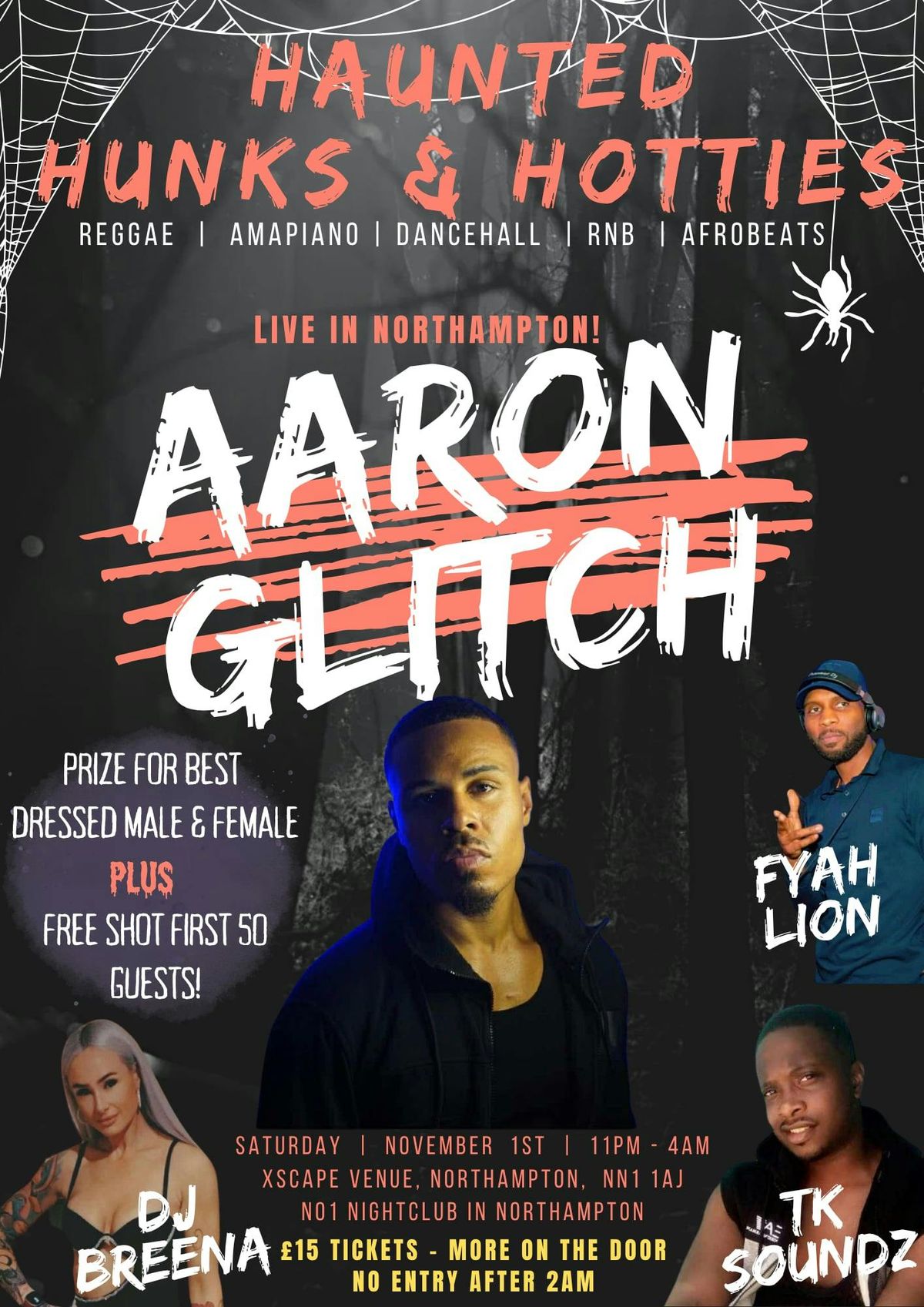 Haunted hotties and hunks, live p.a Aaron glitch , 1 November | Event in Northampton | AllEvents