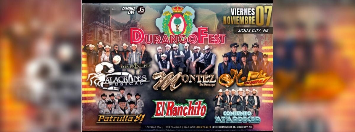 DURANGO FEST EN SIOUX CITY, 7 November | Event in South Sioux City | AllEvents