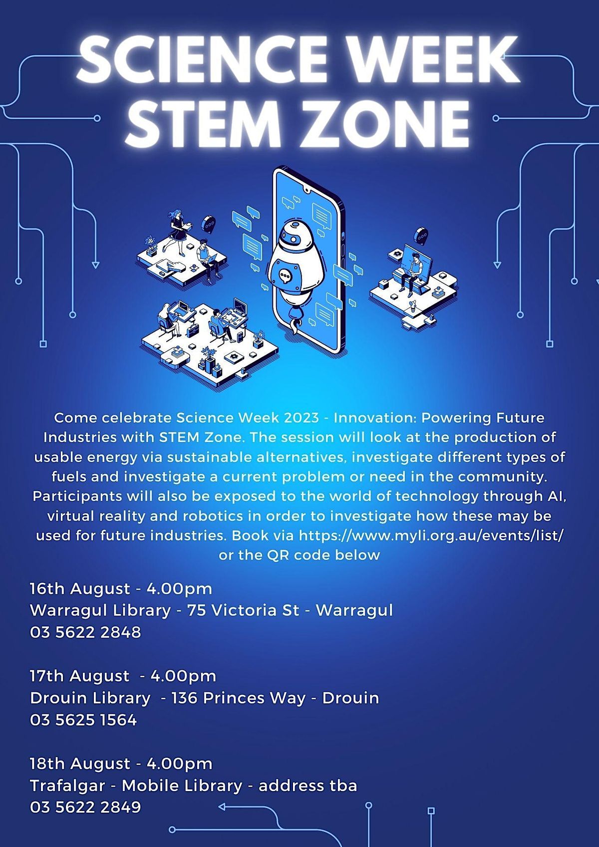 Drouin Library STEM Zone Science Week, Drouin Library Myli My