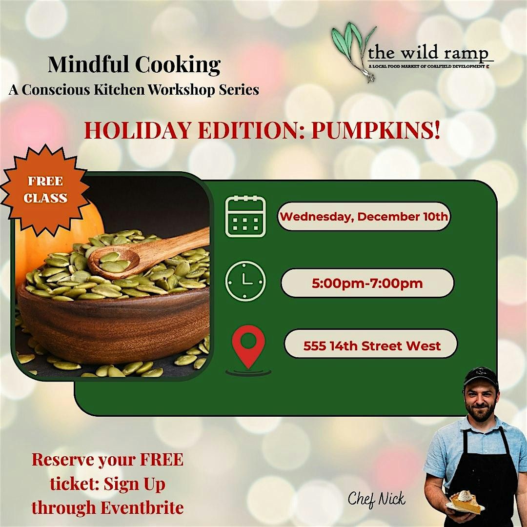 Mindful Cooking: A Conscious Kitchen Workshop Series, 10 December | Event in Huntington | AllEvents
