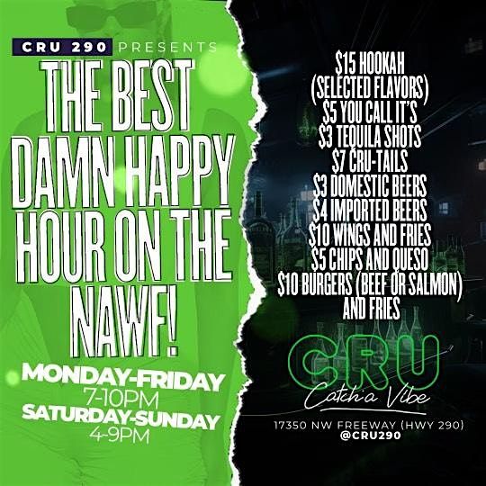 THE BEST DAMN HAPPY HOUR ON THE NAWF | Event in Jersey Village | AllEvents