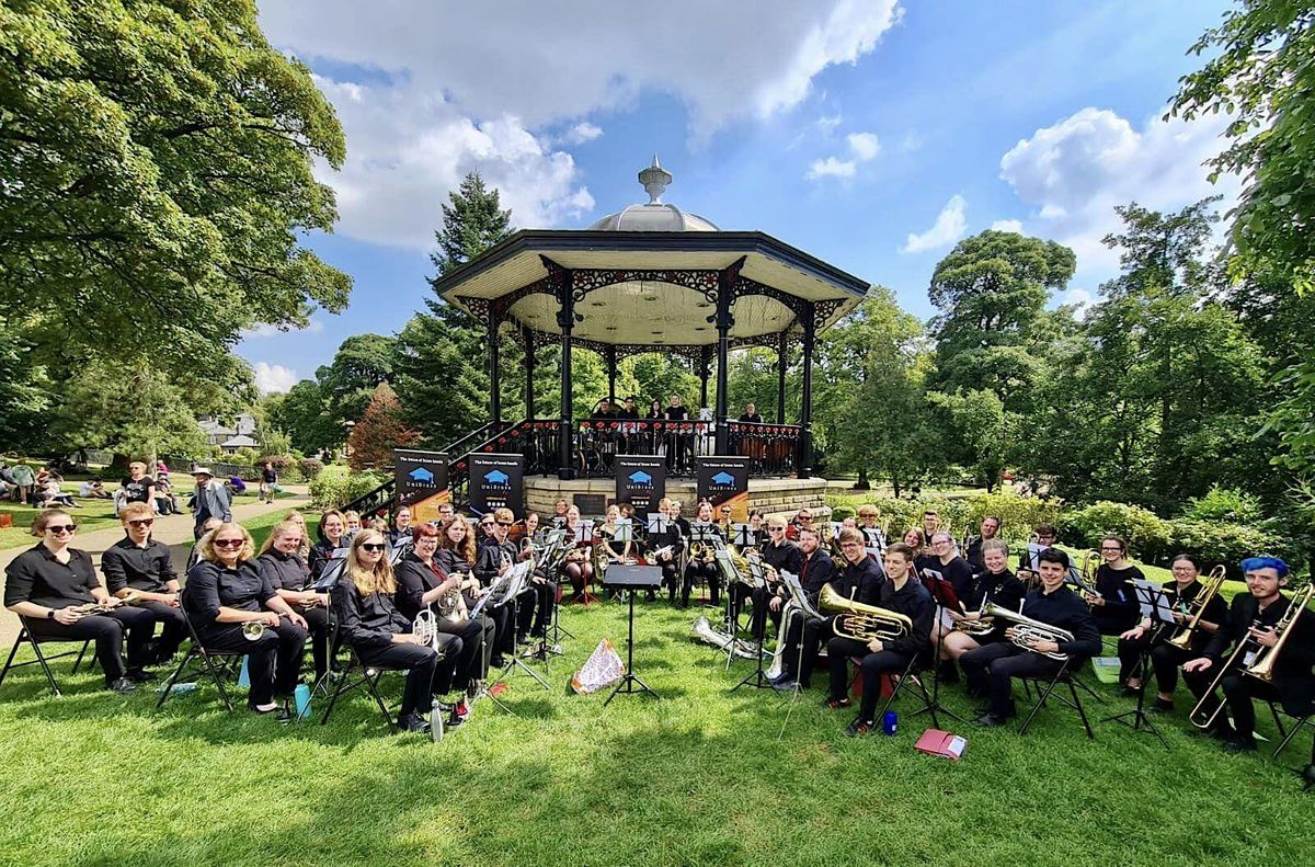 National Universities Brass Band free concert in Dewsbury, Market