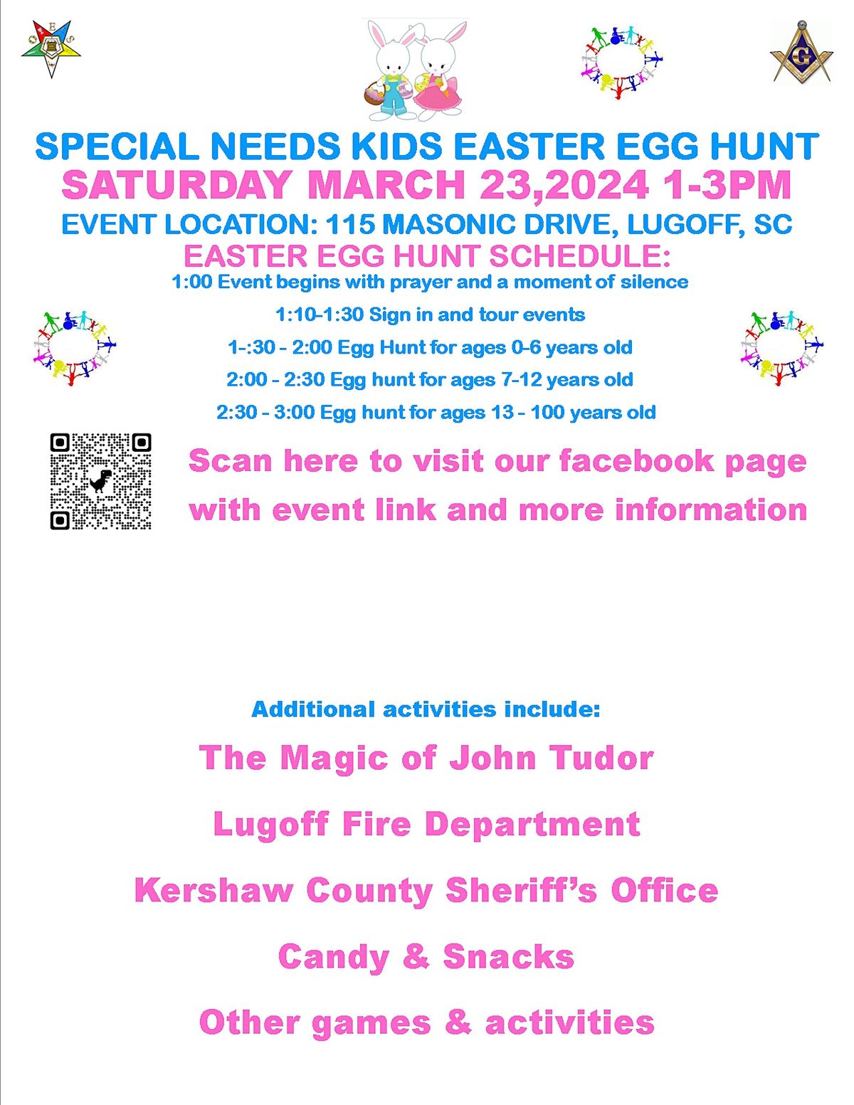 Easter Egg Hunt for Special Needs Kids, Lugoff Masonic Lodge 411, 23 ...