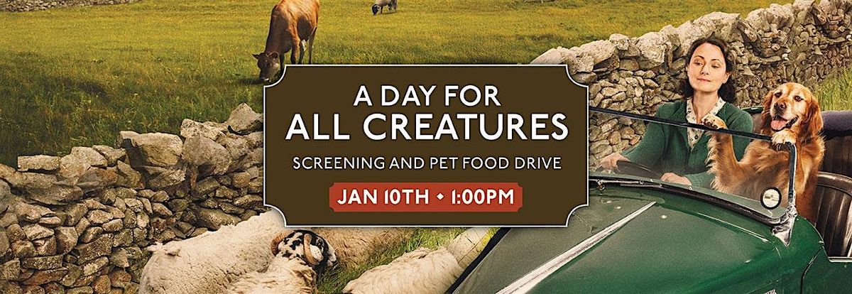 A Day for All Creatures: Screening and Pet Food Drive, 10 January | Event in Bethlehem | AllEvents