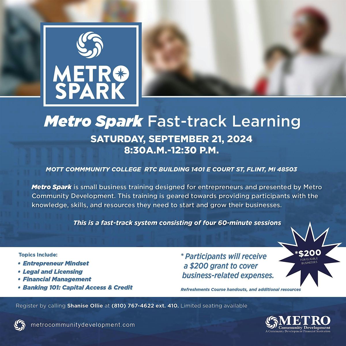 Metro Community Development Presents: MetroSpark Fast-track Learning ...
