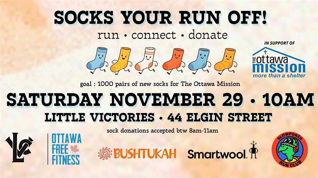Socks Your Run Off! : sock donations for The Ottawa Mission, 29 November | Event in Ottawa | AllEvents
