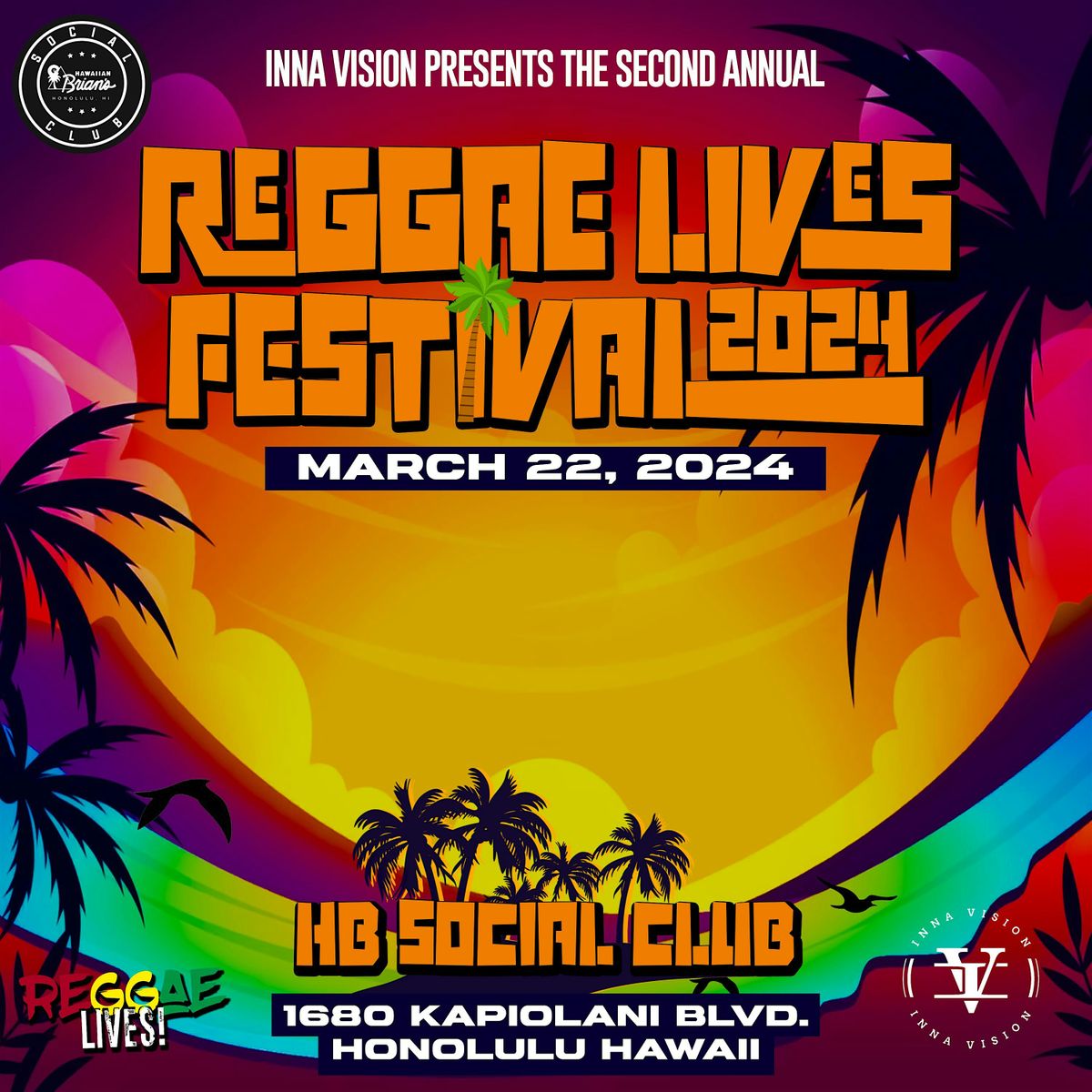 Reggae Lives Festival 2024, HB Social Club, 2nd Floor (Not in