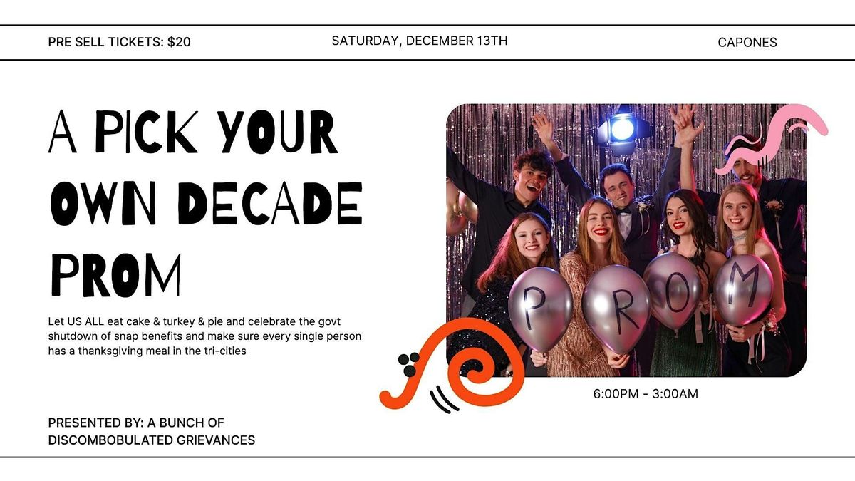A Choose Your Own Decade Prom Benefit, 13 December | Event in Johnson City | AllEvents