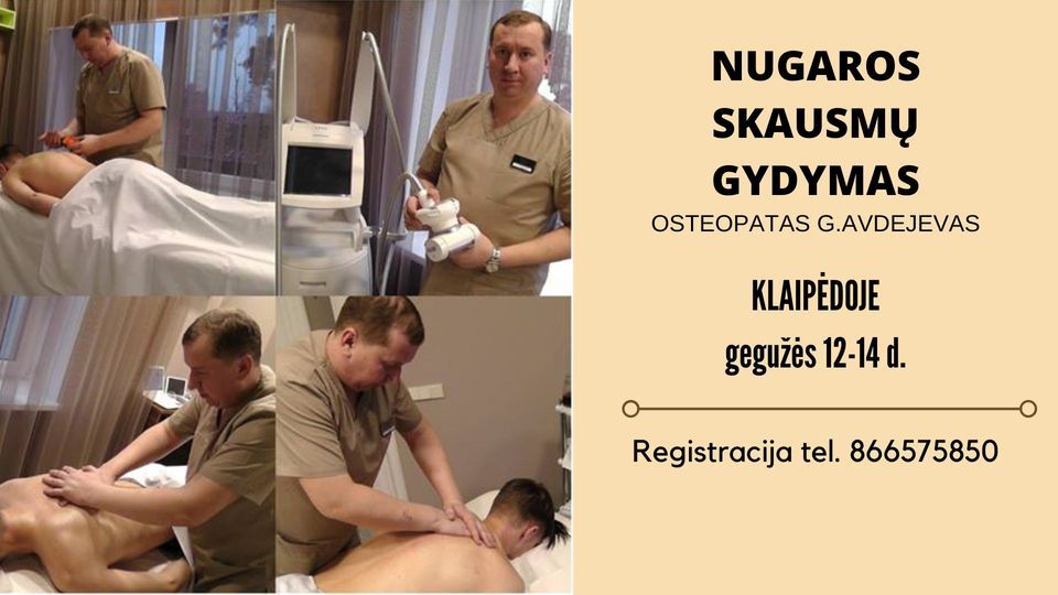 Nugaros, sąnarių, galvos skausmų gydymas Klaipėdoje 05.12-14 d. Osteopatas G.Avdejevas, 12 May | AllEvents.in
