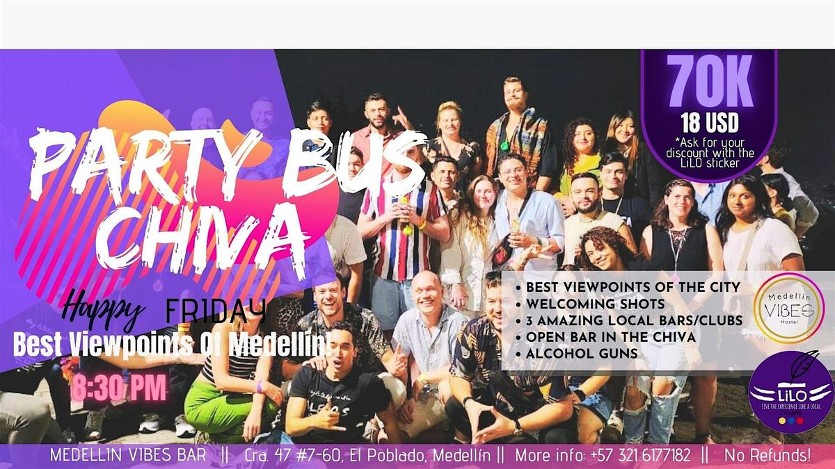 Chiva Party Bus with LiLO (Vibes) | Event in Medellín | AllEvents