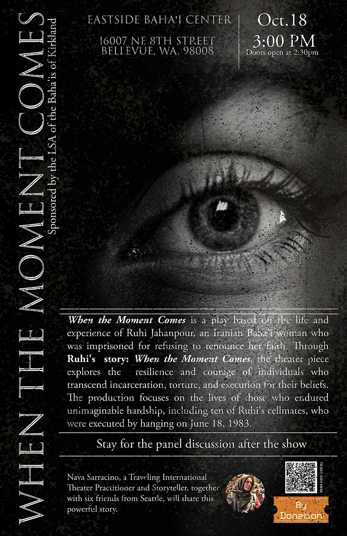Ruhis Story; When the Moment Comes, Eastside Bahá'í Center, Bellevue ...