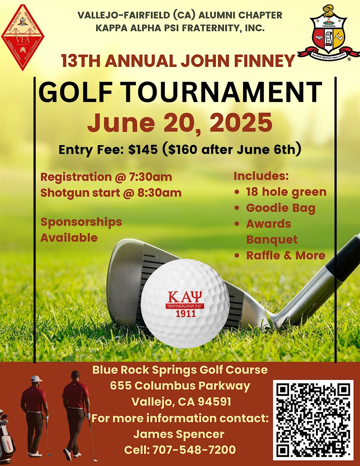 13th Annual John Finney Golf Tournament, 20 June | Event in Vallejo | AllEvents