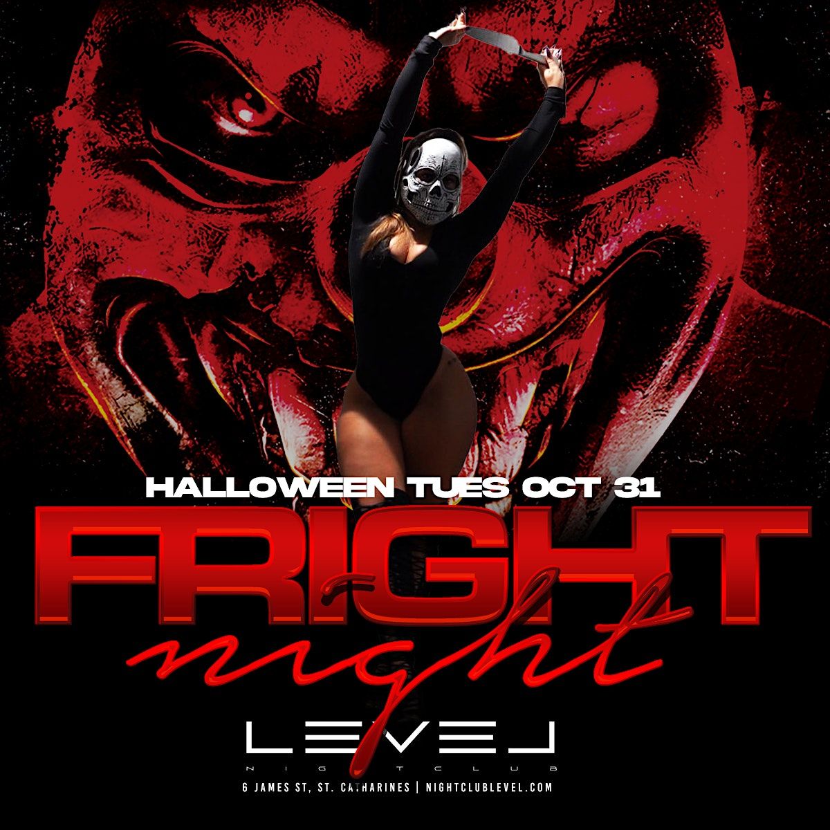 Fright Night Halloween Party at Level, Level St. Catharines