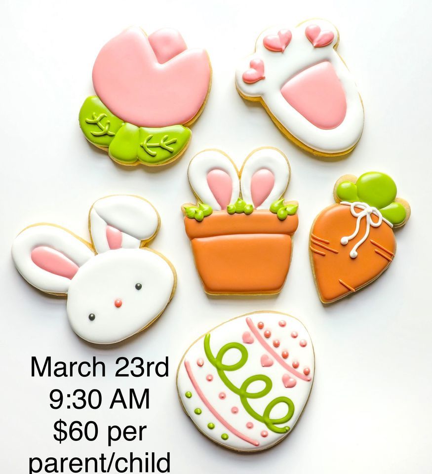 Parent and Me Easter sugar cookie class, Leon's Caribbean Restaurant