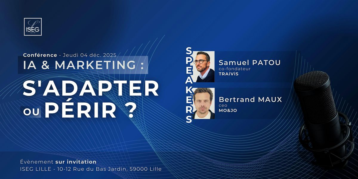 IA et Marketing : s'adapter ou périr ?, 4 December | Event in Lille | AllEvents