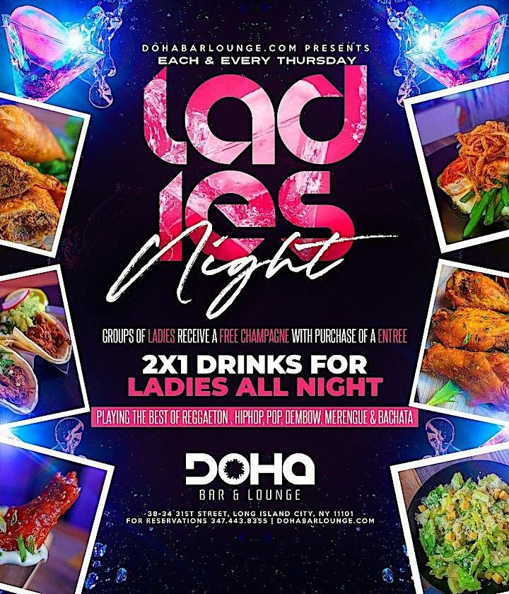 Ladies night thursdays 2x1 drinks at doha bar lounge, Doha