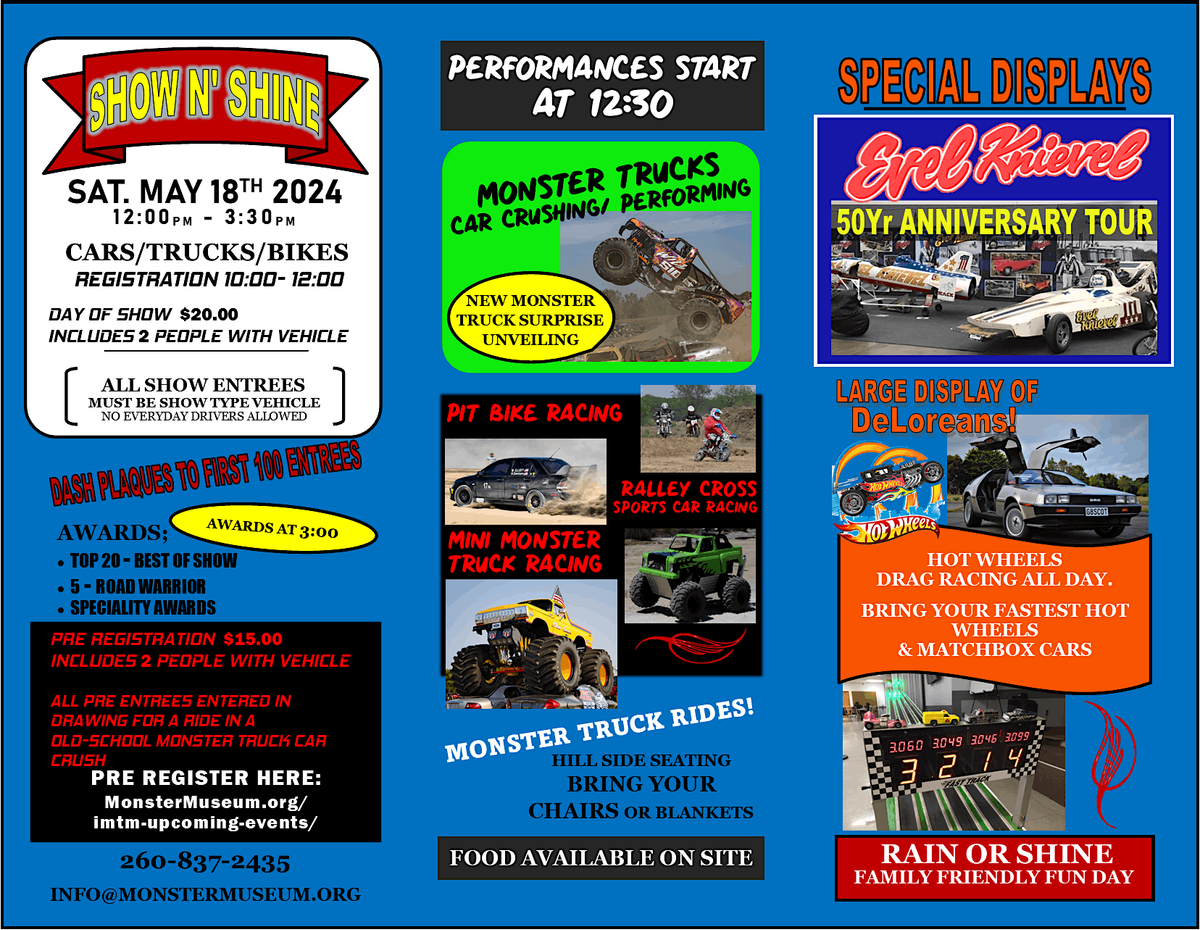 Monster Motor Show CAR TRUCK BIKE SHOW, International Monster Truck