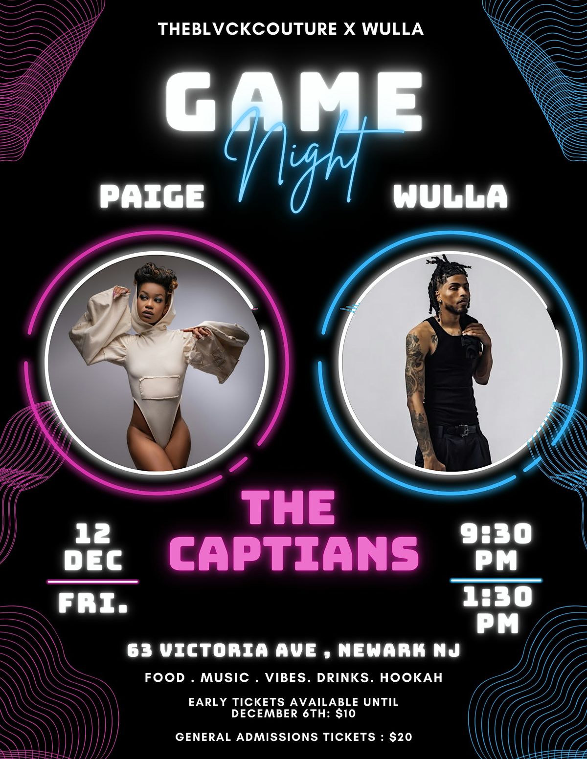 THEBLVCKCOUTURE X WULLA GAME NIGHT, 12 December | Event in Newark | AllEvents