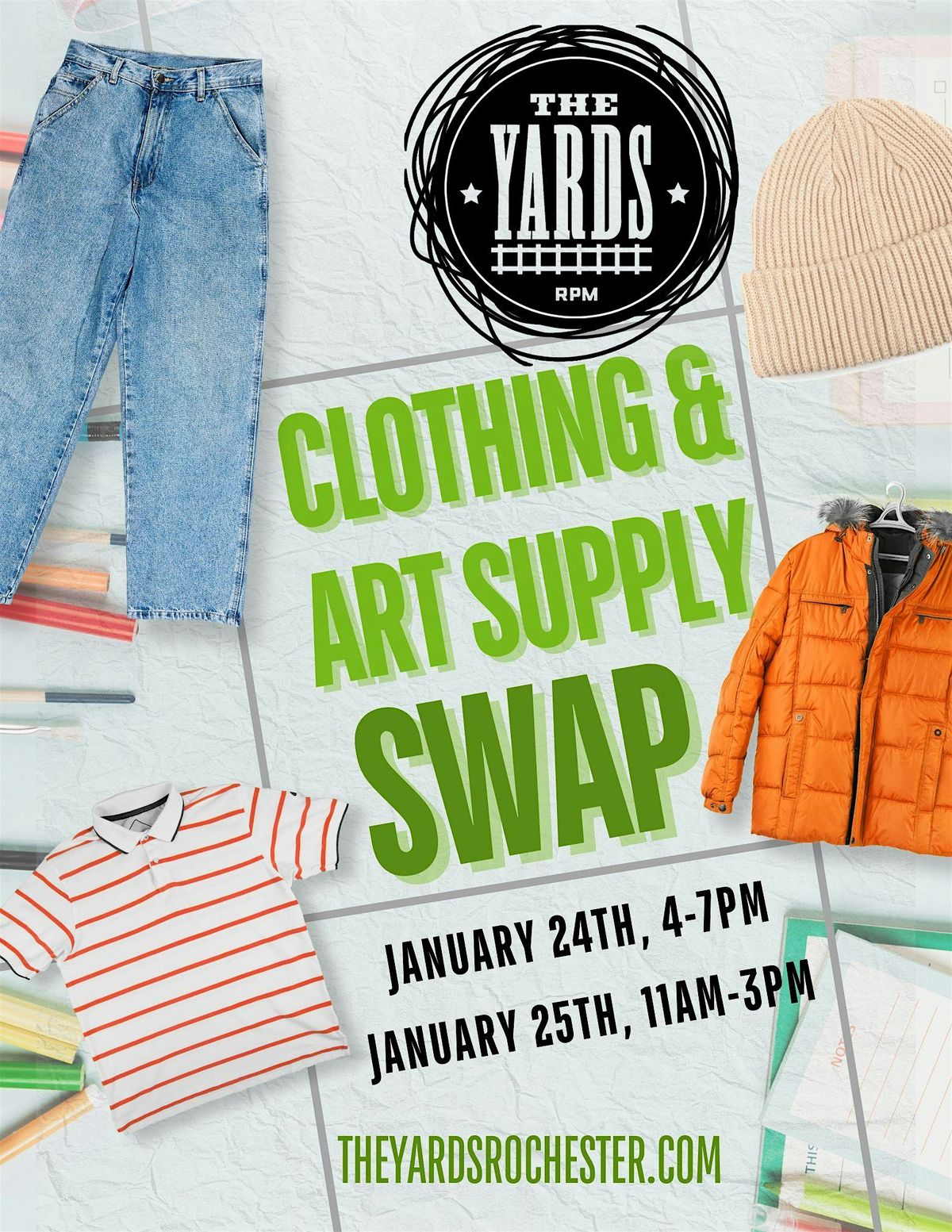 Clothing & Art Supply Swap, 25 January | Event in Rochester | AllEvents