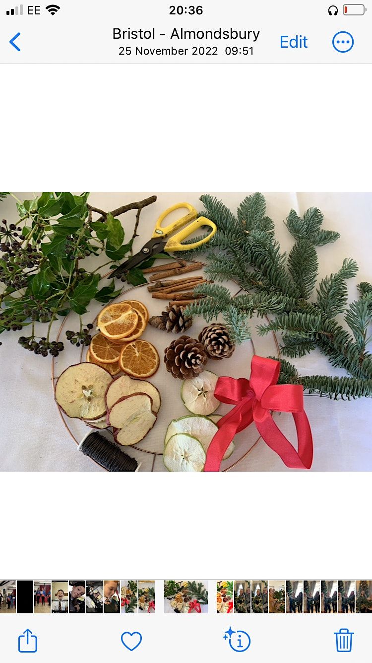 Christmas Wreath Making Summerhouse Flowers, Bristol