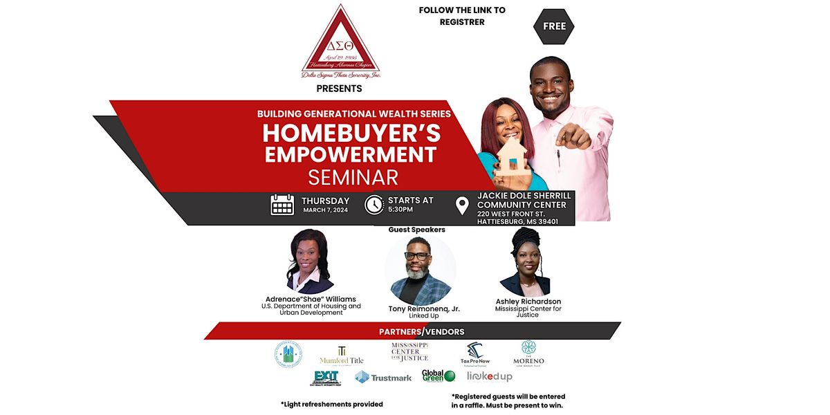 Building Generational Wealth Series Homebuyers Empowerment Seminar